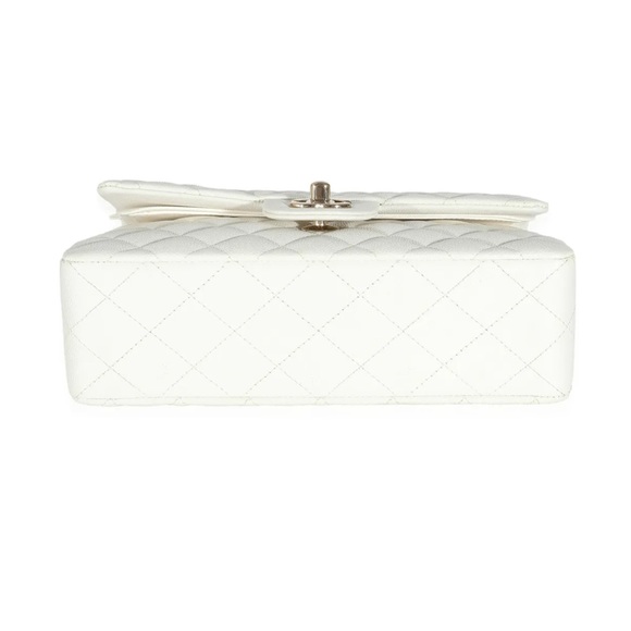 Chanel White Quilted Caviar Small Classic Double Flap Bag - Picture 8 of 8